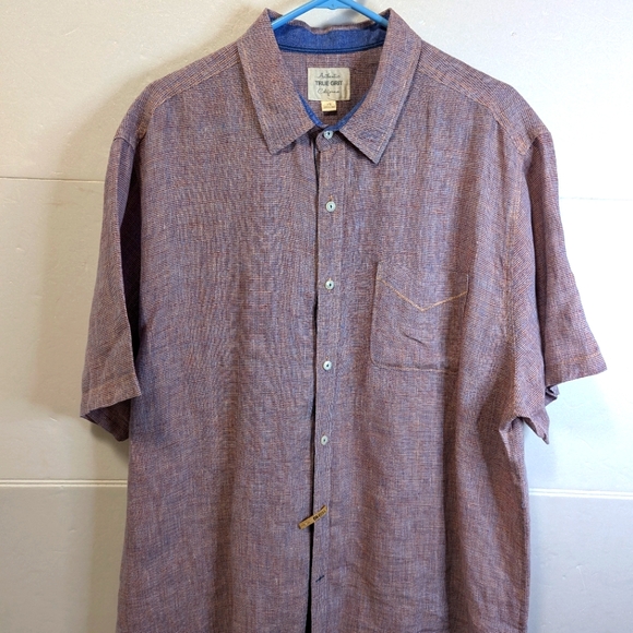 True Grit 100 % Linen Men's Shirt Size XXL - Picture 1 of 4